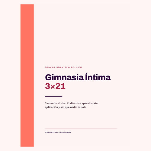 Portada del plan Gimnasia Íntima 3×21, el plan escrito de 21 días